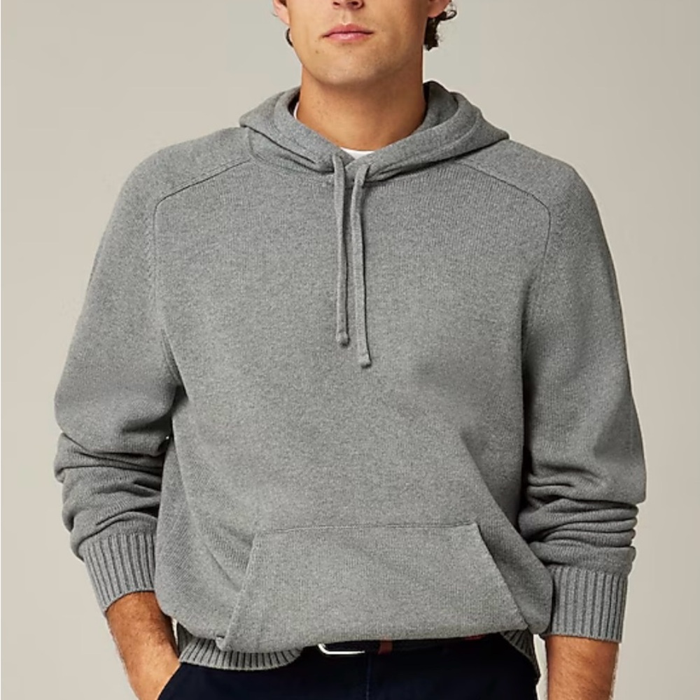 J. Crew Gray Sweater Hoodie Soft Knit Casual
